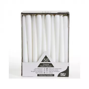 Papstar candles 25 cm, white
