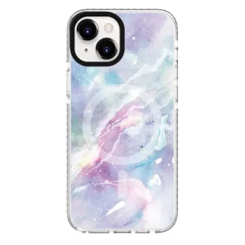 Evelatus Apple iPhone 15 Plus PC+TPU Case with MagSafe – Custom Marble Purple
