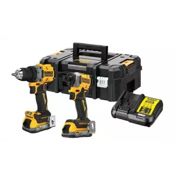 DEWALT 18V XR DCD800 DCF850 twin set with 2x 1.7Ah Powerstack batteries