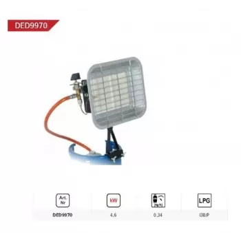 DEDRA Gas Radiant Heater for Bottle 4.6kW