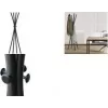UNILUX TOTEM Freestanding Coat Stand, 1750 mm, Black Metal, 8 Hooks 400188801