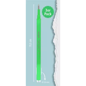 ONLINE magiXX Gel Pen Refill Green 0.7 mm 3 Pieces (40165/3)