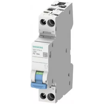 Siemens 5SY17104 SENTRON 1-Pole MCB, 10 A, C-Curve, 72 V DC, 10 kA, Sealable