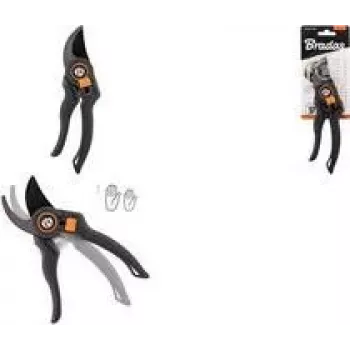 Bradas V-SERIES Bypass Garden Secateurs, Anthracite/Orange, SK5 Steel Blade with PTFE Coating, 22 mm Cut KT-V1029