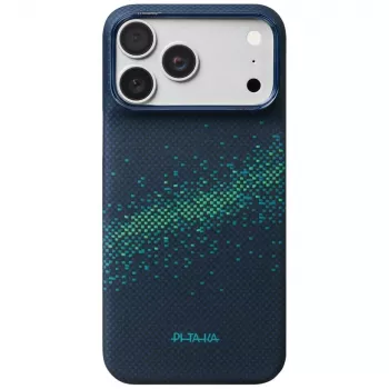 PITAKA Edge Milky Way Galaxy 2.0 Case for iPhone 18 Pro Max / 17 Pro Max - Nearfield Blue