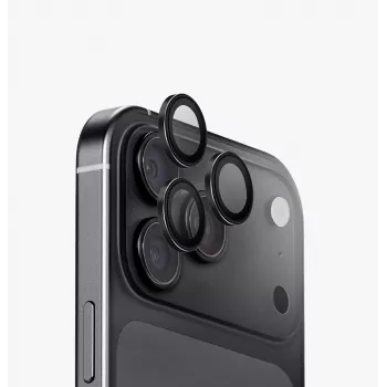UNIQ Optix Aluguard (DX2) Camera Lens Protector for iPhone 18 Pro / iPhone 18 Pro Max – Black with Applicator