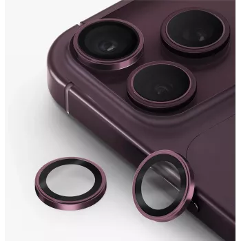 UNIQ Optix Prime Camera Lens Protector for iPhone 18 Pro / iPhone 18 Pro Max – Burgundy with Applicator