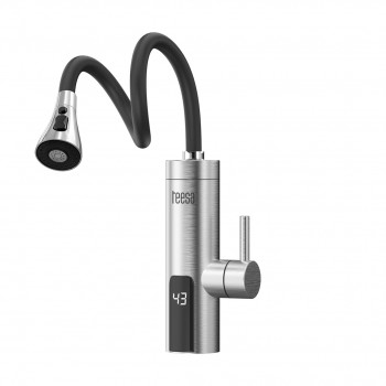 Teesa TSA4107 Instantaneous Water Heater Kitchen Faucet with Flexible Spout, Metal