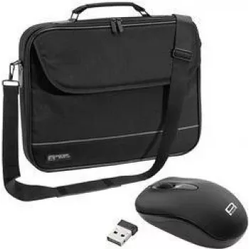 PEDEA Fair Laptop Bag 14.1 inch (35.8 cm) with PC Mouse, Black