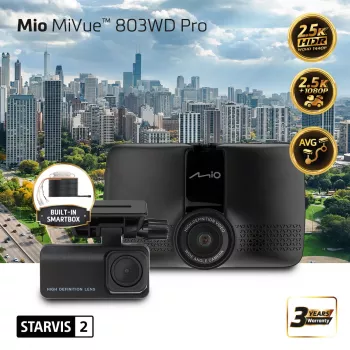 Mio MiVue 803WD Pro Dual HDR 2.5K GPS WIFI Parking Dashcam