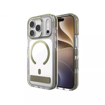 Zagg Santa Cruz Snap Metallic Case with Stand for iPhone 18 Pro / 17 Pro, Gold