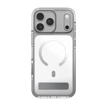 Zagg Santa Cruz Snap Metallic Case with Stand for iPhone 18 Pro Max / 17 Pro Max, Silver