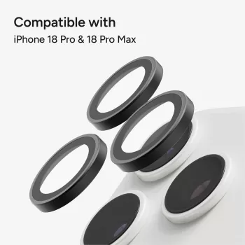 Zagg Glass Elite Anti-Reflective Camera Rings for iPhone 18 Pro Max / 17 Pro Max / 18 Pro / 17 Pro, black