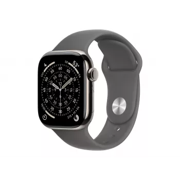 Apple Watch Series 11 GPS + Cellular 42 mm Titanium Case Natural with Sport Band Grey – S/M