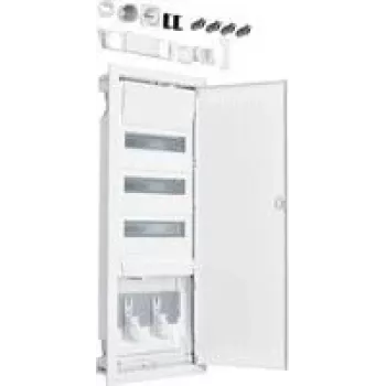 Hager VH603NWH Distribution Board with Socket and Sheet Steel Door