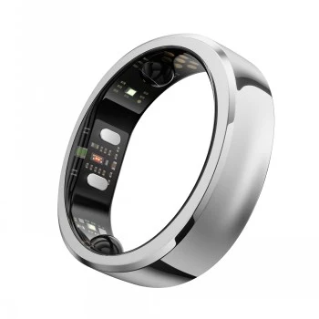 RingConn Smart Ring Gen3 for Women and Men – Polished Silver Size 15