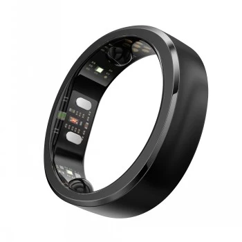 RingConn Smart Ring Gen3 for Men and Women – Matte Black, Size 12