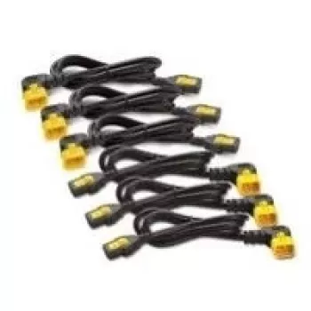 APC AP8702R Power Cable Kit, 6 Pieces, Locking C13 to C14 (90°), 0.6 m