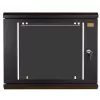 IT-BUDGET TAUNUS 19-inch network cabinet, 12U, 600 mm depth, glass door, lockable, black