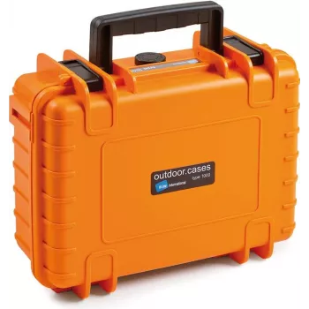 B&W 1000/O/SI Tool Case, Orange, Polypropylene (PP), Dust-resistant, Waterproof, 248.92 x 175.26 x 93.98 mm