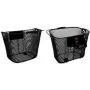 Fischer Bicycle Handlebar Basket with Quick Click System Mount, Black, Fine-Mesh Wire