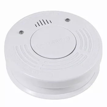 Vivanco Smoke Detector with Mute Function, Optical Function Indicator and Integrated Lithium Battery