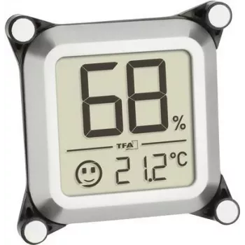 TFA Dostmann Humidor Thermo-/Hygrometer, Silver, 30.5056.54