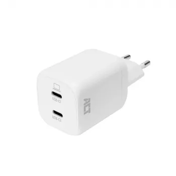 ACT USB-C Charger 100W 2-Port with Power Delivery 3.2, PPS, AVS, QuickCharge and GaNFast