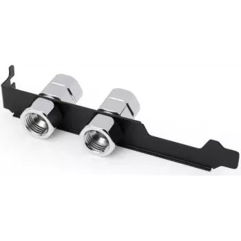 Alphacool ES PCIe Slot Bracket 2x G1/4 Female and Cable Grommet