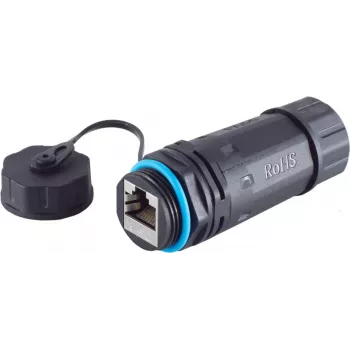 S/CONN RJ45 network patch cable coupler, Cat6, IP68, short version, outdoor (08-01048)