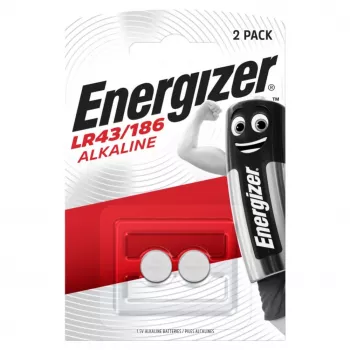 Energizer LR43 Alkaline Button Cell, 2 pcs
