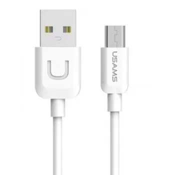 USAMS US-SJ098 U-Turn Micro-USB to USB Data and Fast Charging Cable, 2 A, 1 m, White