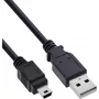 InLine USB 2.0 Cable USB-A to Mini-USB, 1 m, Black