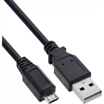 InLine USB 2.0 Cable Micro-USB to USB-A, 0.5 m, Black