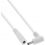 InLine® DC Extension Cable, Angled Plug, 3.5 x 1.35 mm, White, 0.2 m