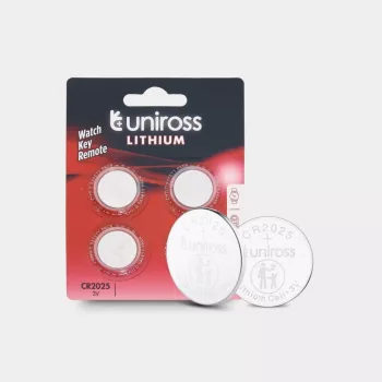 Uniross Lithium CR2025 Button Cells, 4 pcs.