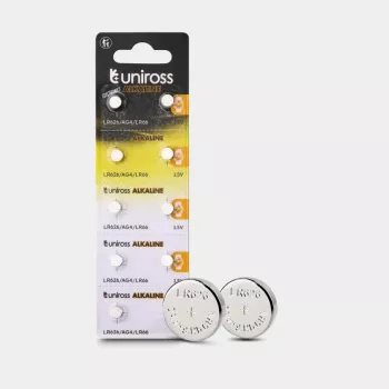 Uniross Battery - LR66 / LR626 - 10-Pack Blister