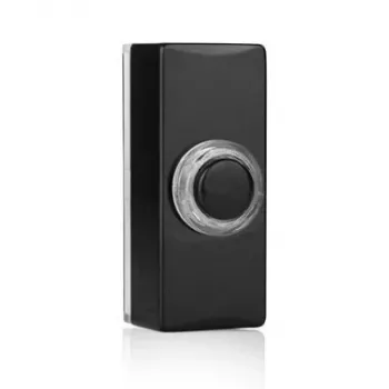 Byron DBW-22012 illuminated doorbell push button black