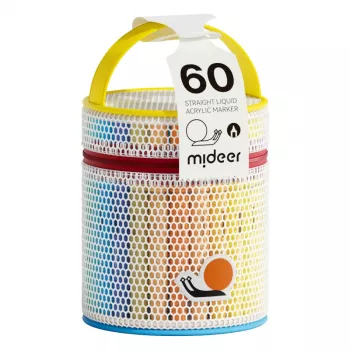 mideer Liquid Acrylic Marker with Brush Tip – 60 Colours in Tube