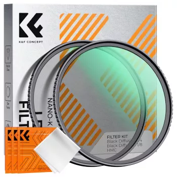 K&F Concept 2-in-1 Black Diffusion Filter Set 1/4 and 1/8, 67 mm (SKU.1714V1)