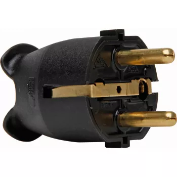 Kopp Plastic Safety Plug, for 3x1.5mm², Black