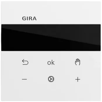 Gira S3000 Room Temperature Controller with Display, System 70, Pure White (539370)