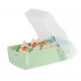 HAN CROCO Learning Card Index, A7 Landscape, Pastel Green Translucent, Translucent Clear Lid, Polypropylene (997-805)