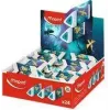 Maped Pyramide DRAGON Plastic Eraser, White, Triangular, Phthalate- and PVC-Free, 24-Piece Display (119527)