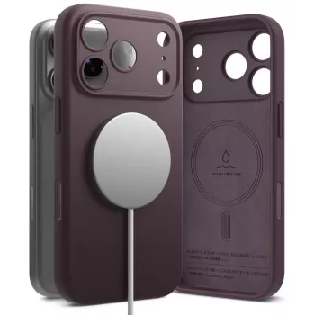 Ringke Silicone Magnetic MagSafe Case for iPhone 18 Pro, Burgundy