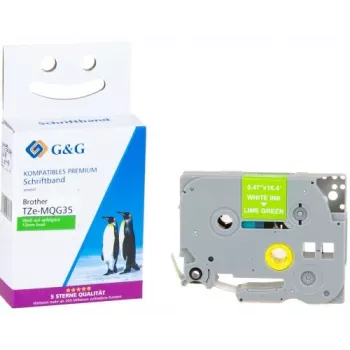 G&G Label Tape Compatible with Brother TZe-MQG35
