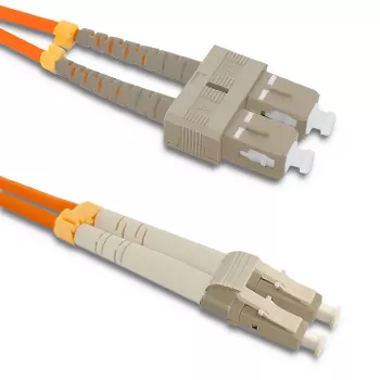 Qoltec Fibre Optic Patch Cable SC/UPC – LC/UPC, Multimode 50/125 OM2, Duplex, 3 m