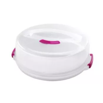 metaltex Cake Box, Height-Adjustable, 300 mm, White/Transparent