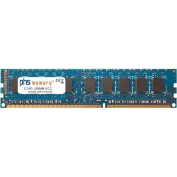 PHS Memory 8GB DDR3 1600MHz ECC UDIMM Memory Based on Hynix HMT41GU7AFR8A-PB, PC3L-12800E, 1.35 V (SP258938)
