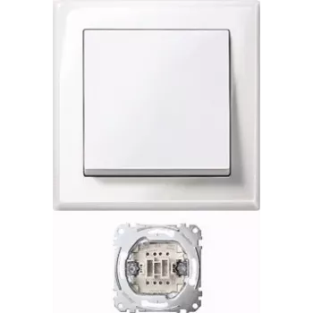MERTEN Jumbo Switch MEG3341-1419, Thermoplastic, Polar White, AC 250 V
